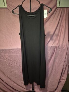 Sleeveless Black Shift Dress by Time and Tru
